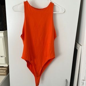 Zara Orange Halterneck bodysuit